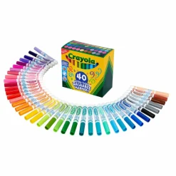 Crayola Ultra Clean Washable Classic Colors Broad Line Markers, 40ct.