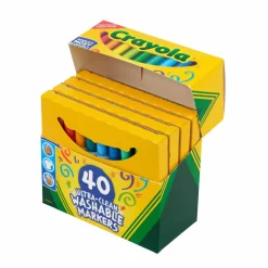 Crayola Ultra Clean Washable Classic Colors Broad Line Markers, 40ct.