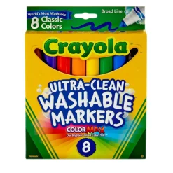 Crayola® Washable™ Classic 8 Color Broad Line Marker Set