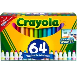 Crayola® Washable 64 Color Broad Line Markers