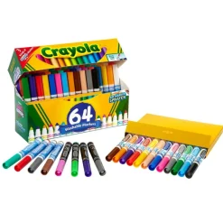 Crayola® Washable 64 Color Broad Line Markers