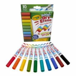 Crayola® Washable Dry Erase™ Chisel Tip Markers, 10ct.