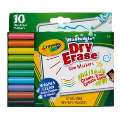 Crayola® Washable Dry Erase™ Slim Markers, 10ct.