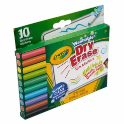 Crayola® Washable Dry Erase™ Slim Markers, 10ct.