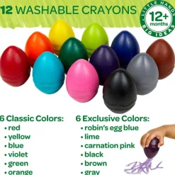Crayola® Washable Palm-Grasp Crayons, 12ct.