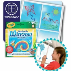 Crayola Washable Window Markers, 8ct.