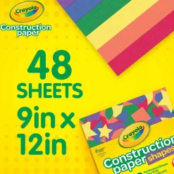 Crayola® 9" x 12" Multicolor Construction Paper Shapes Packs, 3ct.