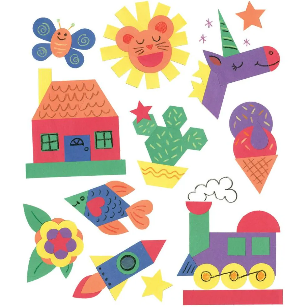 Crayola® 9" x 12" Multicolor Construction Paper Shapes Packs, 3ct.
