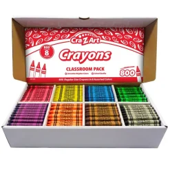 Crayon Classroom Pack, 16 Color, Box of 800