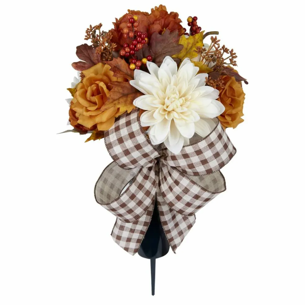Cream Dahlia & Rust Rose Mix Remembrance Cone by Ashland®