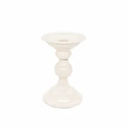 Cream Metal Pillar Candle Holder by Ashland®