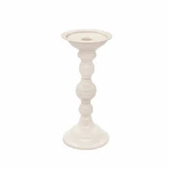 Cream Metal Pillar Candle Holder by Ashland®