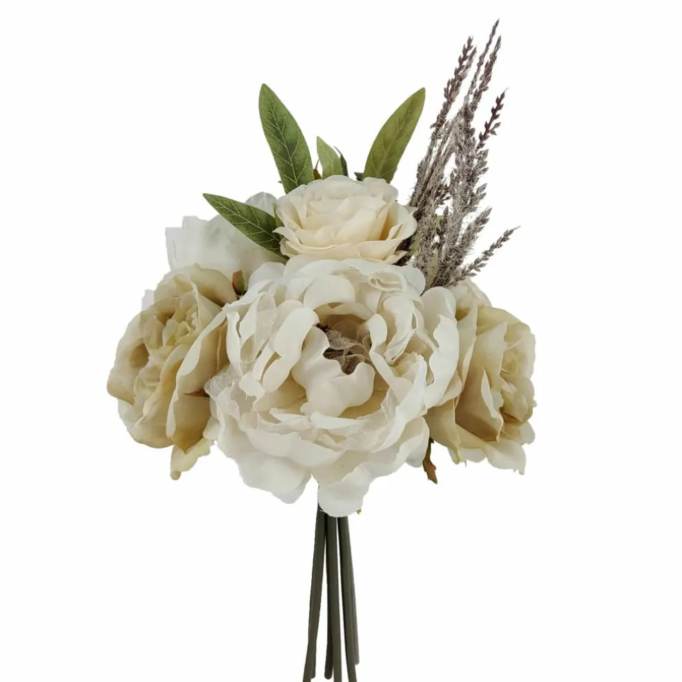 12" Cream Rose & Peony Mix Bouquet by Ashland®