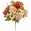 15" Cream Rose & Tan Dahlia Mix Bush by Ashland®