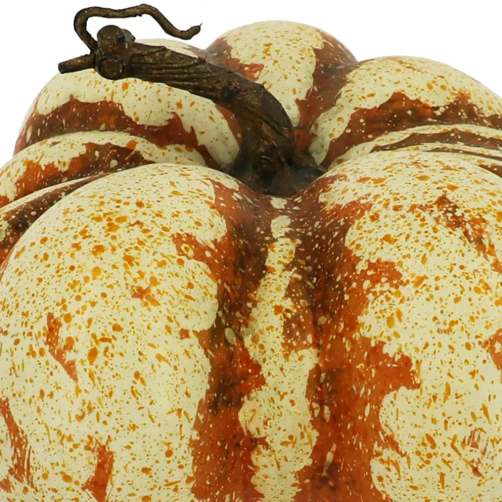 9" Cream & Speckled Orange Decorative Pumpkin by Ashland®