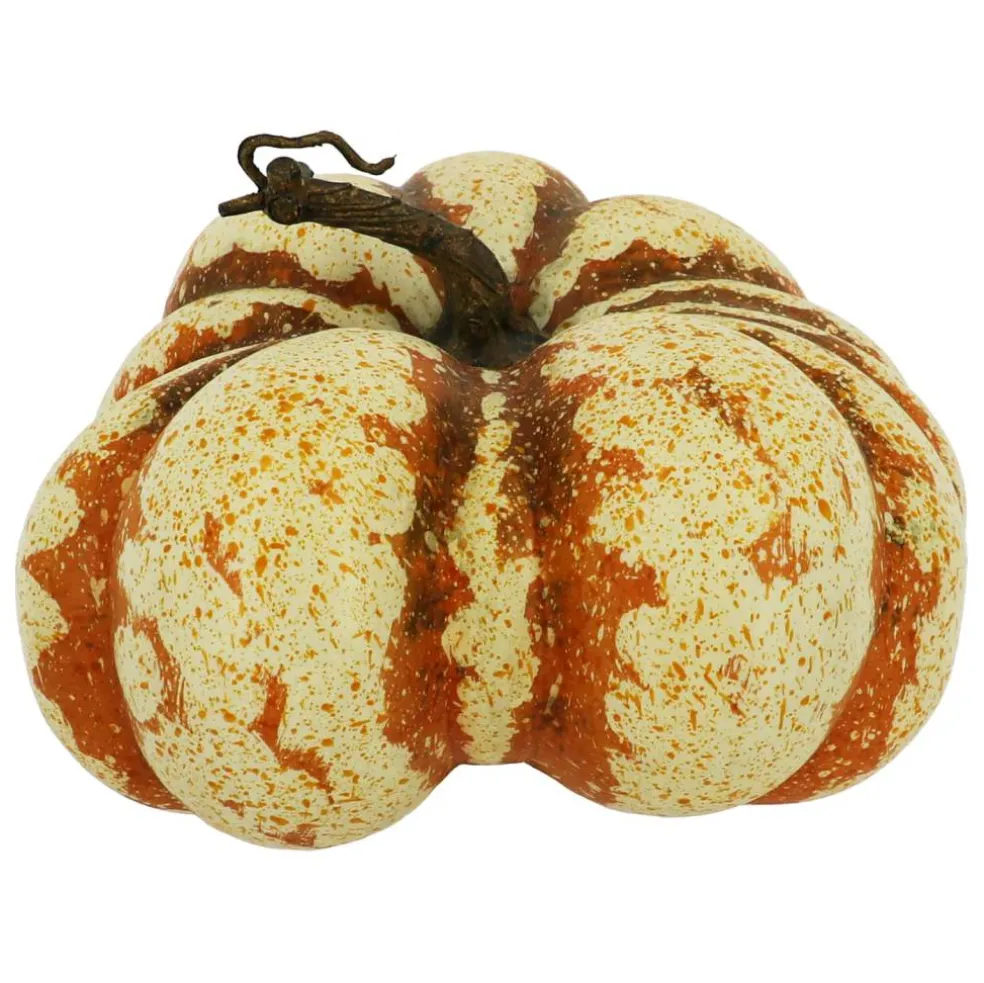 9" Cream & Speckled Orange Decorative Pumpkin by Ashland®