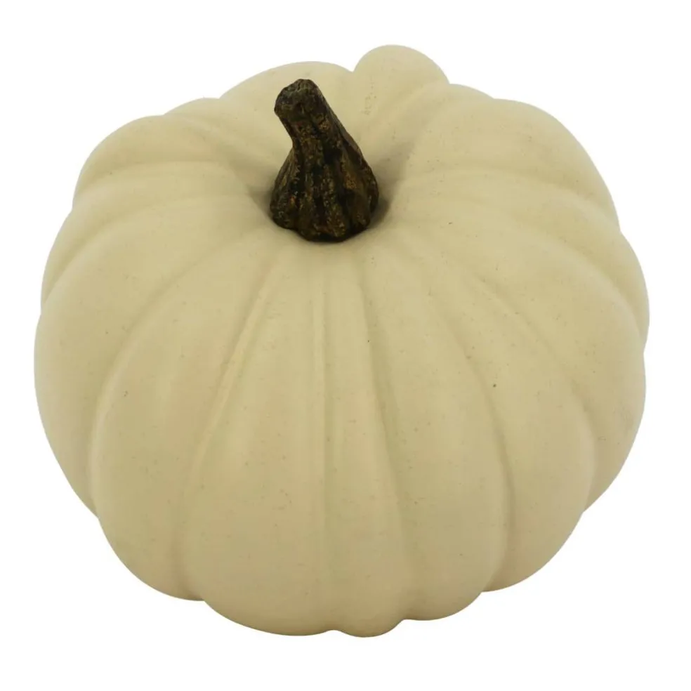 10" Cream Stackable Decorative Pumpkin by Ashland®