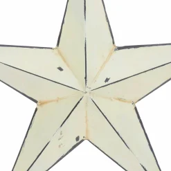 Cream Stars Rustic Metal Wall Decor Set
