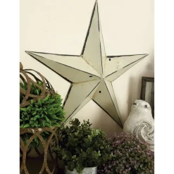 Cream Stars Rustic Metal Wall Decor Set