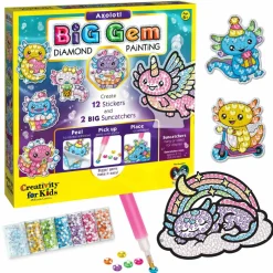 Creativity for Kids® Big Gem Diamond Painting Axolotl