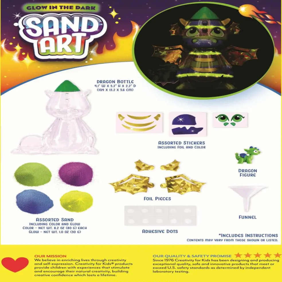 Creativity for Kids® Dragon Glow in the Dark Sand Art