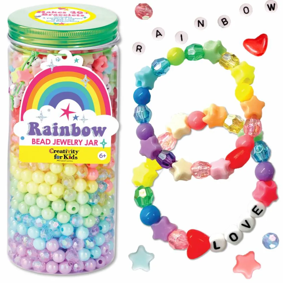 Creativity for Kids® Rainbow Bead Jewelry Jar