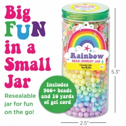 Creativity for Kids® Rainbow Bead Jewelry Jar