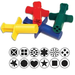 Creativity Street 12 Assorted Patterns Dough Extruders Set