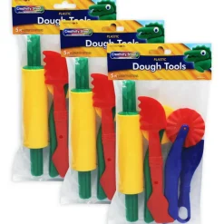 Creativity StreetĀ® Mixed Dough Tool Pack, 3ct.
