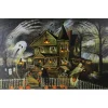 Creepy Haunted House LED Canvas Wall Art