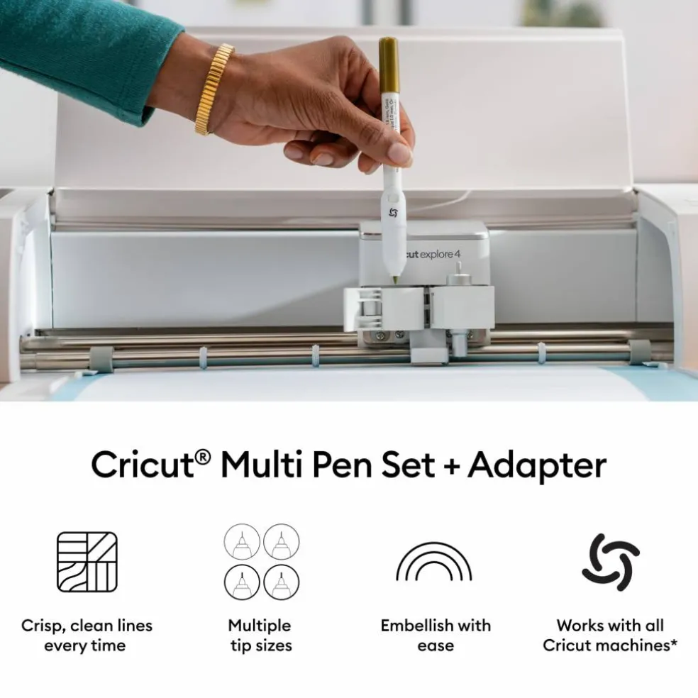 Cricut® Black Multi Pen Set + Adapter