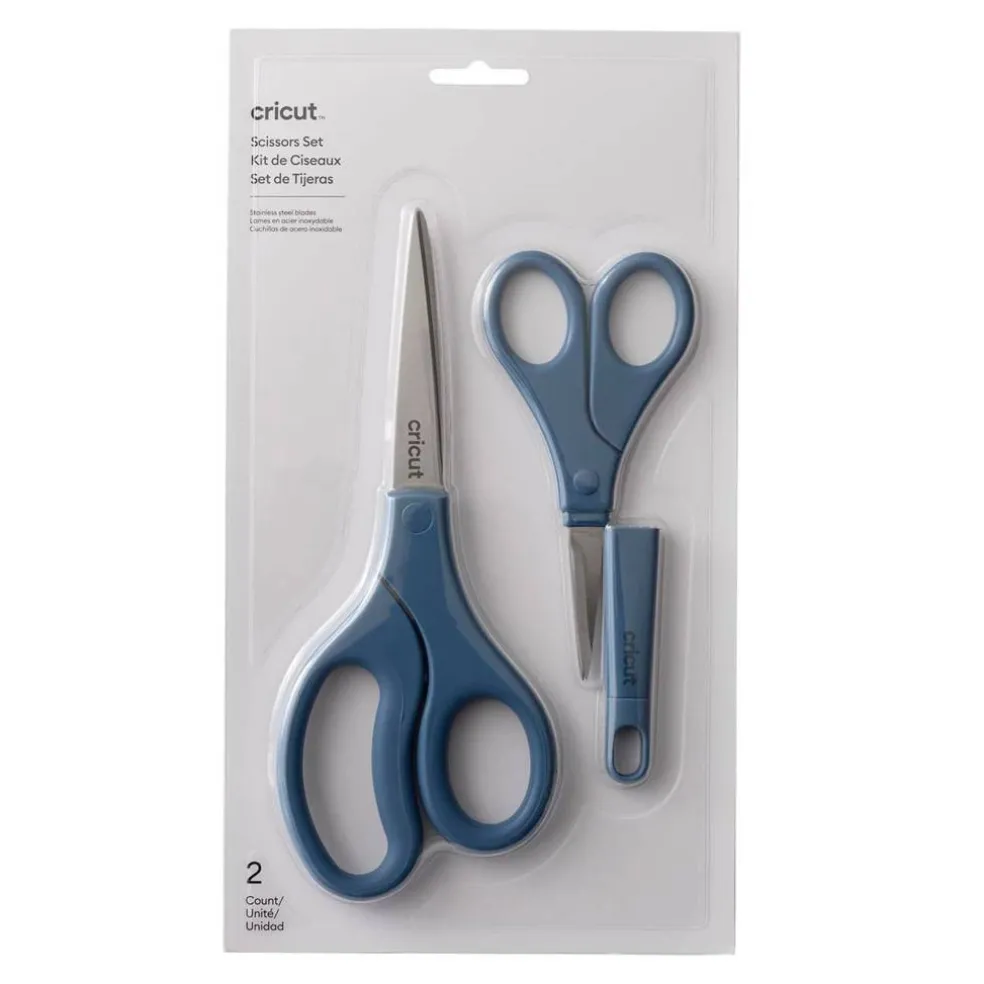 Cricut® Blue 2-Pair Scissors Set