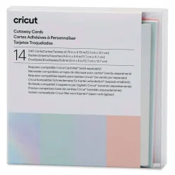 Cricut Cutaway Cards, Inserts, and Envelopes - Pastel, Pkg of 14