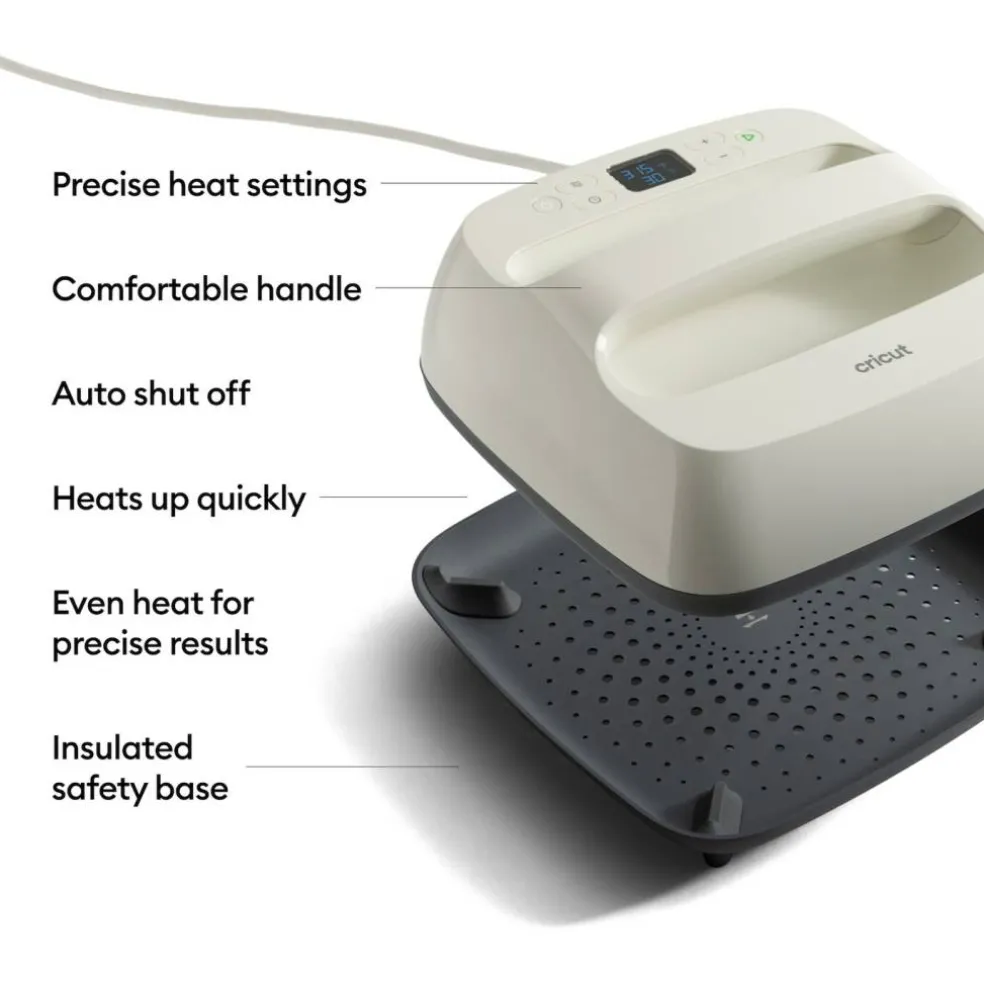 Cricut EasyPress SE 9x9 Heat Press with Mat, Taupe