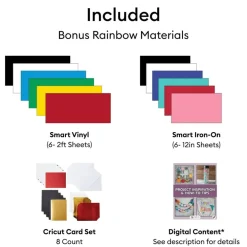 Cricut Explore 5 Card Making & Vinyl Bundle with Smart Vinyl, Smart Iron-On Samplers & Card Kit | Cricut Machine for Cards, Decals & Crafts