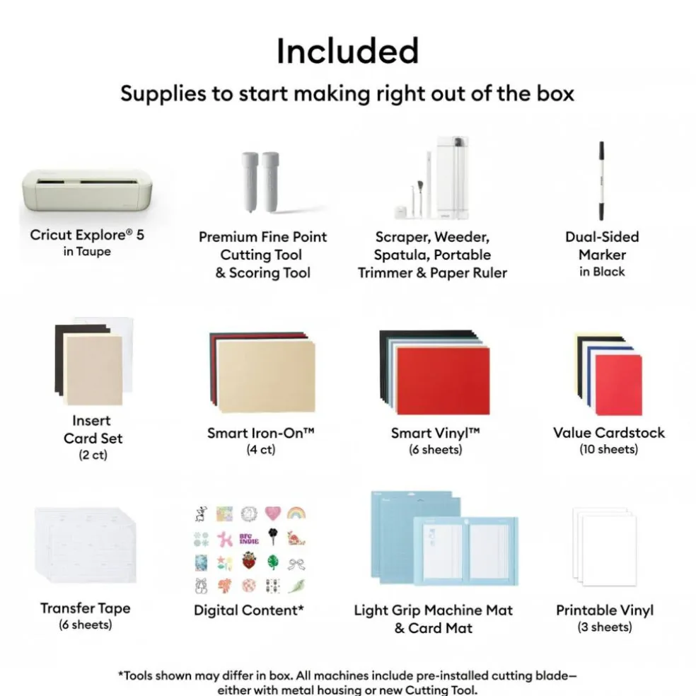 Cricut Explore 5 EasyPress Iron-On Kit Bundle