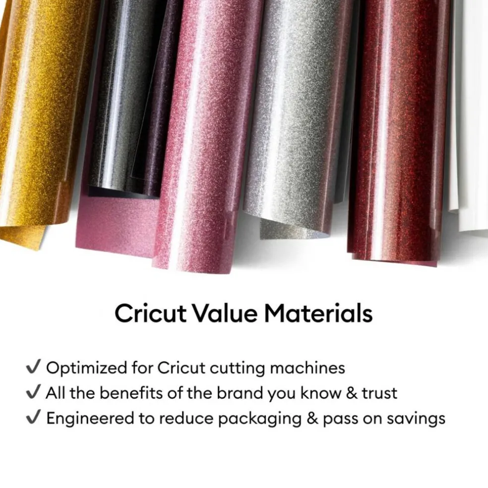 Cricut Glitter Value Iron-On for Sparkle, 10 in x 8 ft