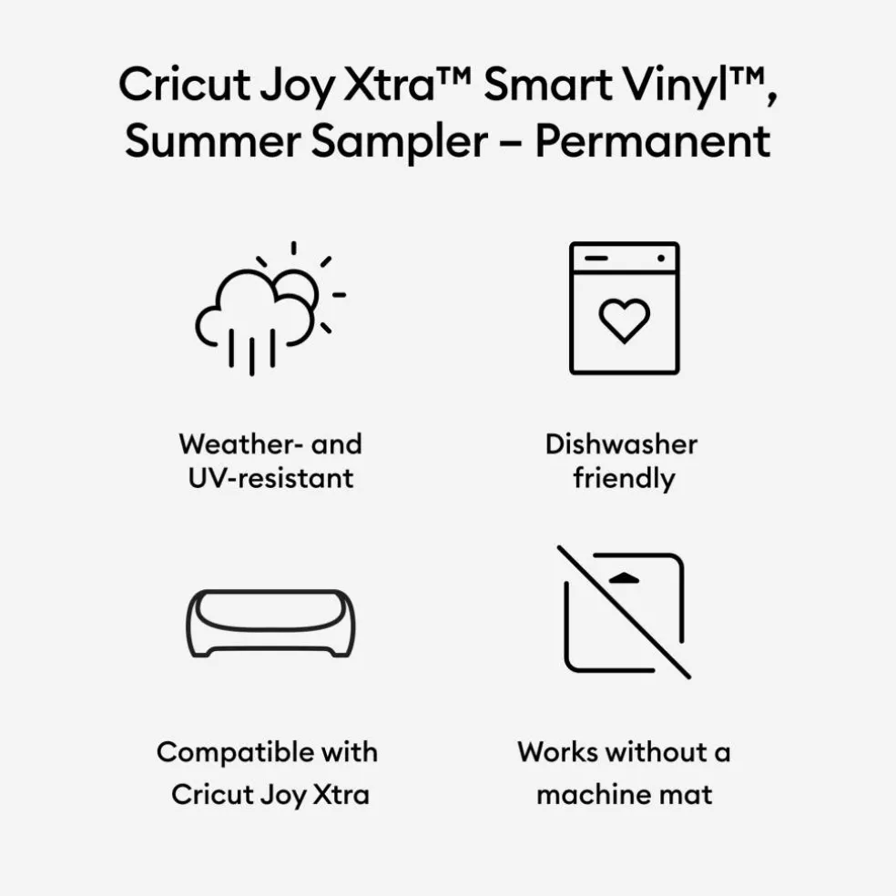 Cricut Joy Xtra™ Permanent Smart Vinyl™ Summer Sampler