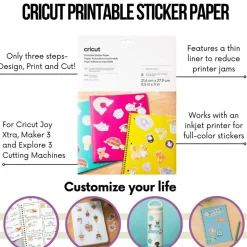 Cricut Joy Xtra Printable Sticker Starter Bundle Set