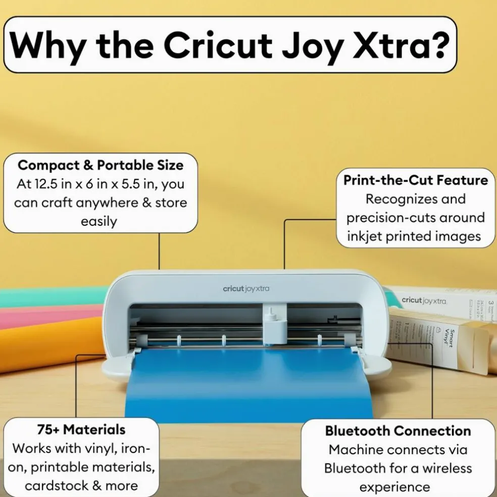 Cricut Joy Xtra Sticker and Vinyl Starter Bundle Set