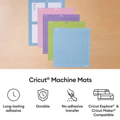 Cricut Machine Mat Variety Pack, 12 in x 12 in, 4 ct