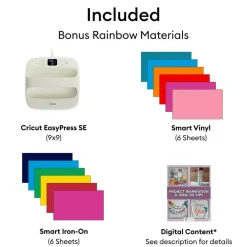 Cricut Maker 5 + EasyPress SE Apparel & Vinyl Craft Bundle