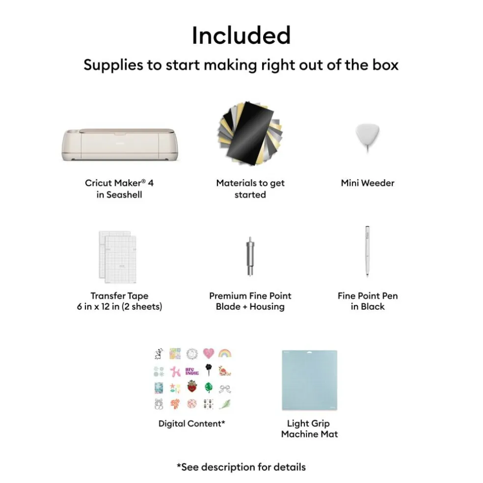 Cricut Maker® 4 in Seashell & Digital Content