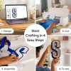 Cricut Maker 4 Machine Beginner Bundle with Rainbow Vinyl & Smart Iron-On | Cricut Starter Kit for Decals, Stickers & Custom Crafts