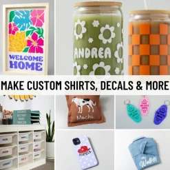 Cricut Maker 4 Machine Beginner Bundle with Rainbow Vinyl & Smart Iron-On | Cricut Starter Kit for Decals, Stickers & Custom Crafts