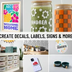 Cricut Maker 4 Rainbow Vinyl Bundle for DIY Home Decor