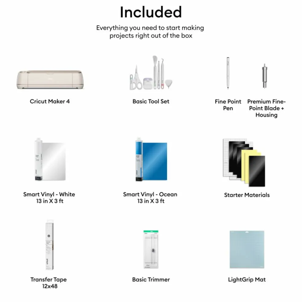 Cricut Maker® 4 + Starter Bundle