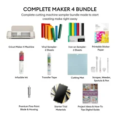 Cricut Maker 4 Sticker Making Bundle for Beginners