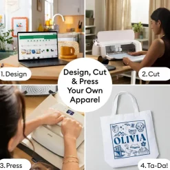 Cricut Maker 4 with EasyPress 3 Heat Press and Materials Bundle Corded Electric Die-Cutting Machine