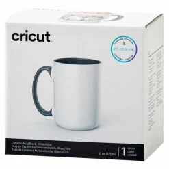Cricut® 15oz. White & Gray Ceramic Mug Blank